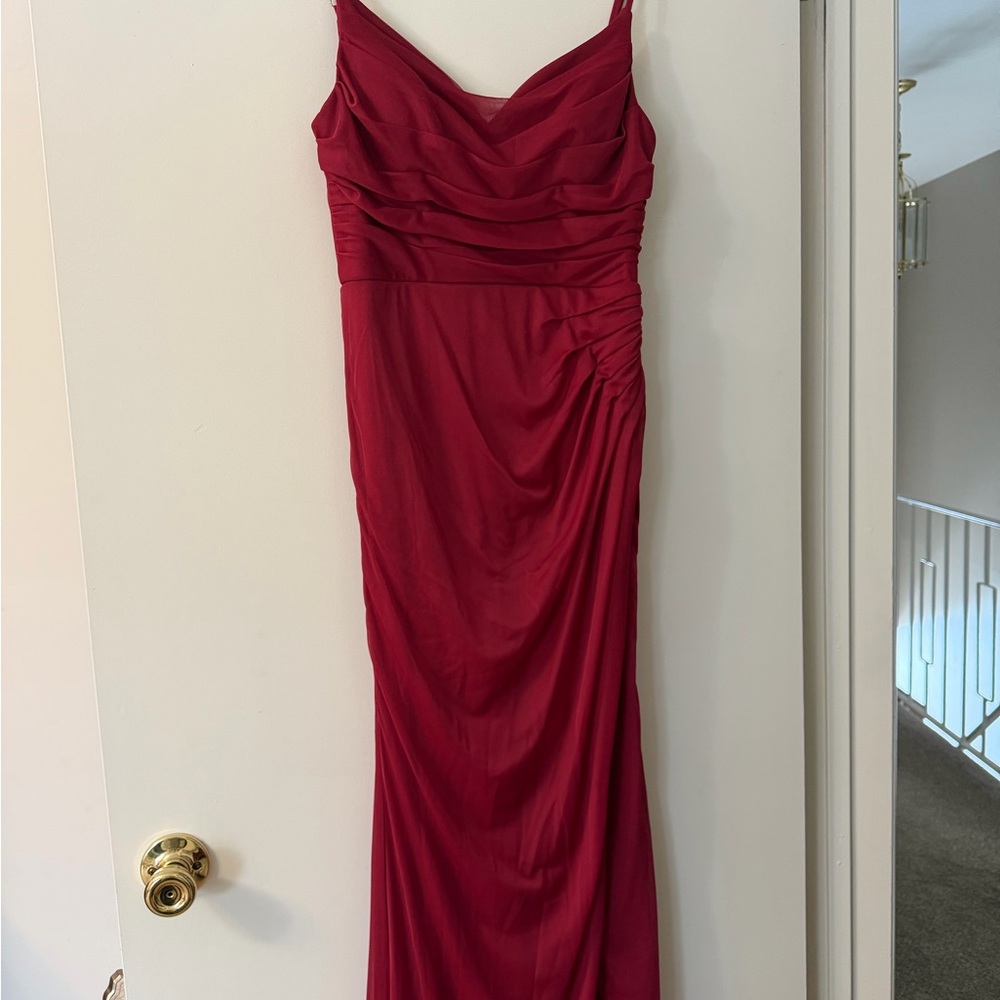 Azazie Ruby Red Maxi Dress